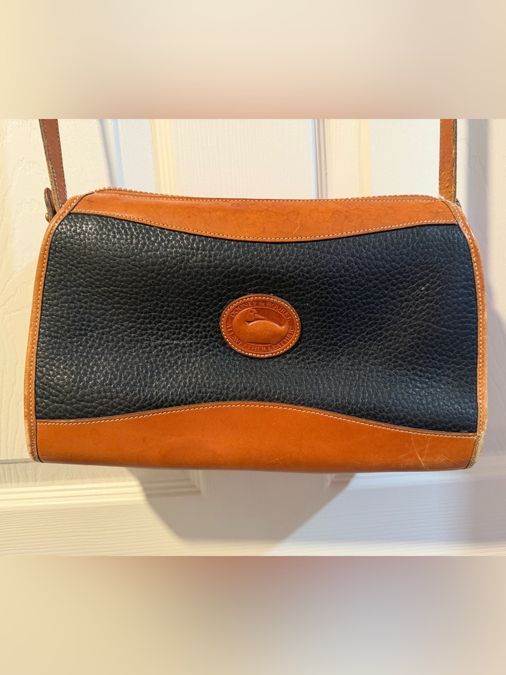 Dooney & Bourke Leather Crossbody Bag in Black & Brown